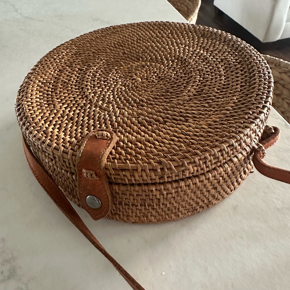 Handcrafted Tan Rattan Bag